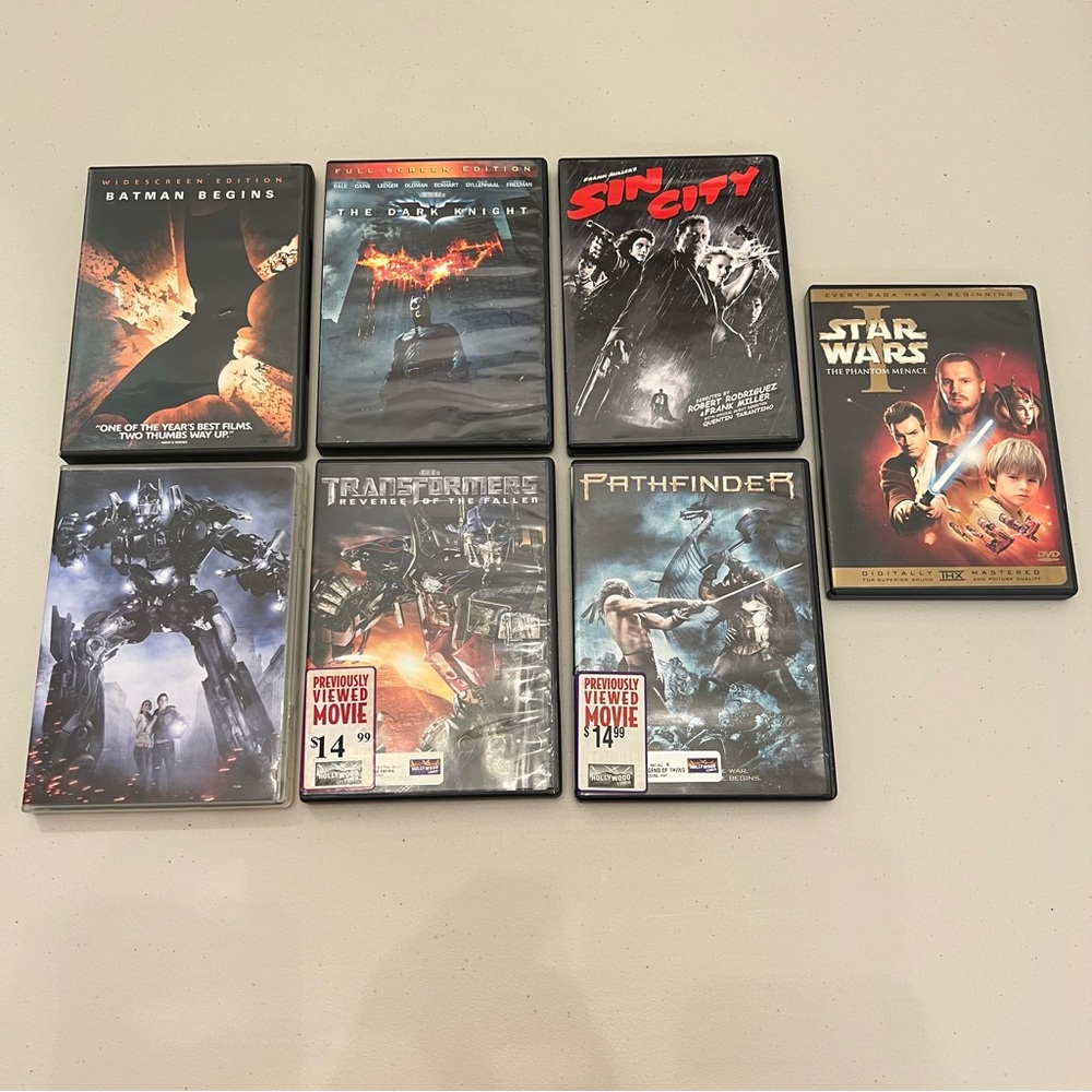 7 Movies Comic Book, Drama Action and Sci-Fi DVD Bundle